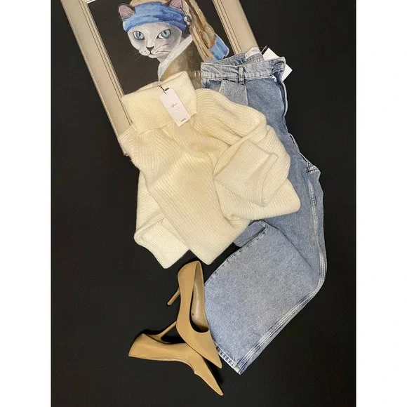 MANGO Women's Turtleneck Knitted Sweater Size L - Picture 9 of 9